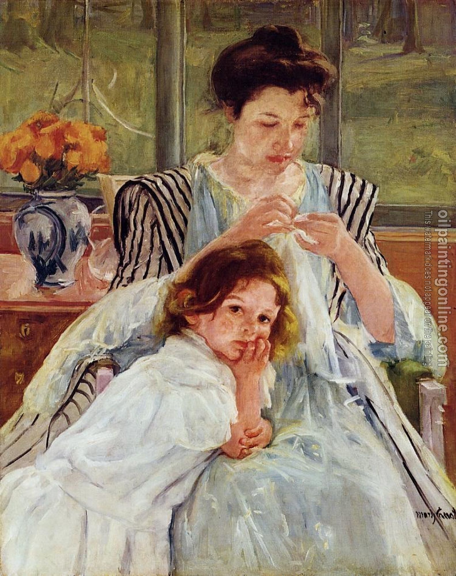 Cassatt, Mary - Young Mother Sewing